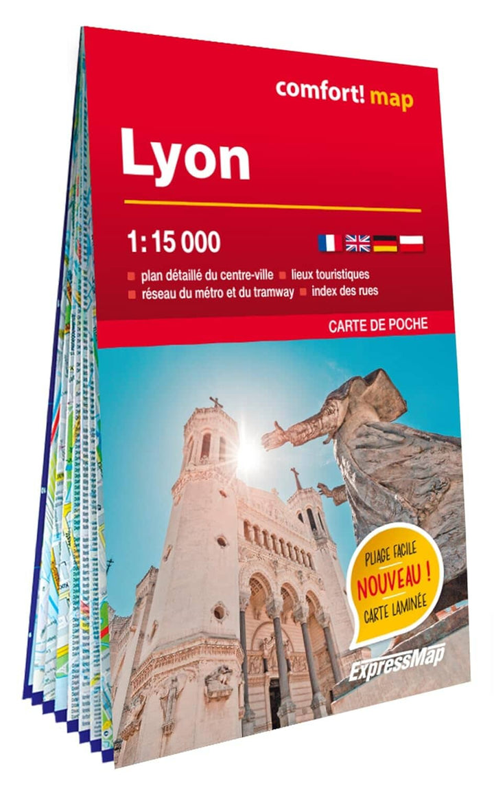 Plan de poche plastifié - Lyon | Express Map plan de ville Express Map 