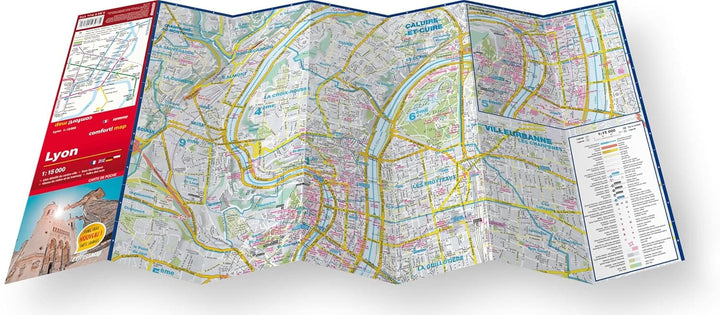 Plan de poche plastifié - Lyon | Express Map plan de ville Express Map 