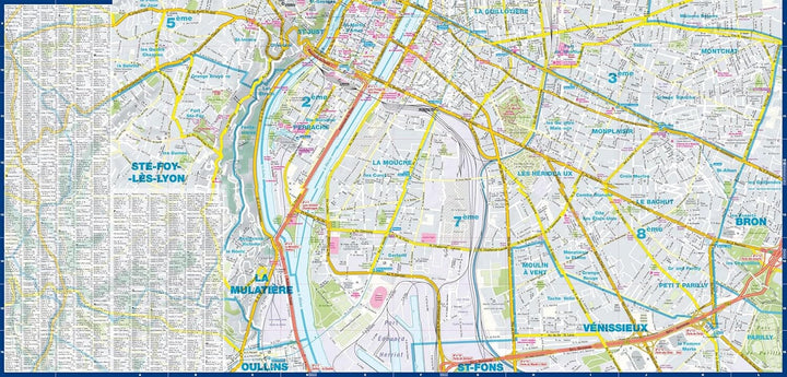 Plan de poche plastifié - Lyon | Express Map plan de ville Express Map 