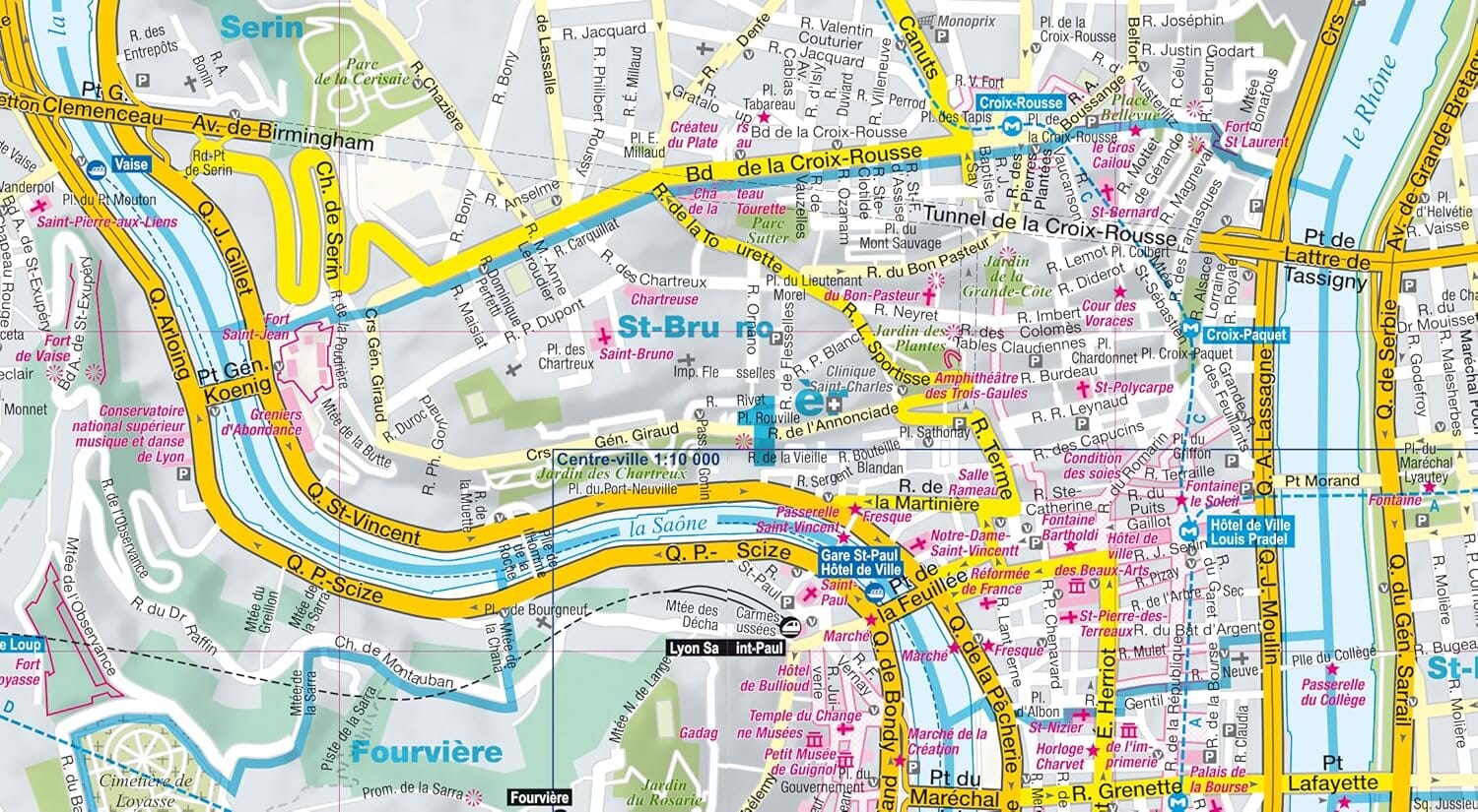 Plan de poche plastifié - Lyon | Express Map plan de ville Express Map 