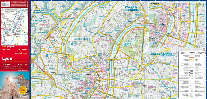 Plan de poche plastifié - Lyon | Express Map plan de ville Express Map 