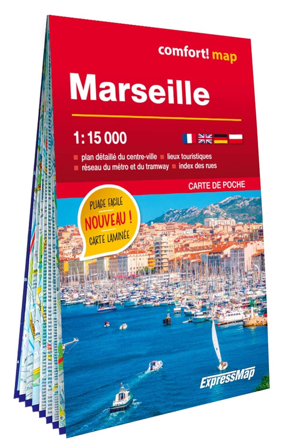 Plan de poche plastifié - Marseille | Express Map plan de ville Express Map 