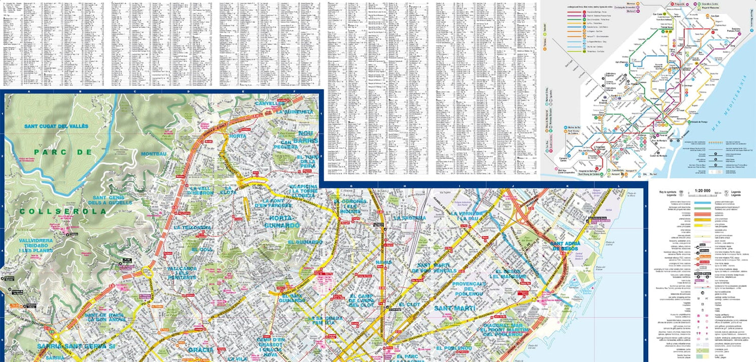 Plan de poche plastifié (mini) - Barcelone | Express Map plan de ville Express Map