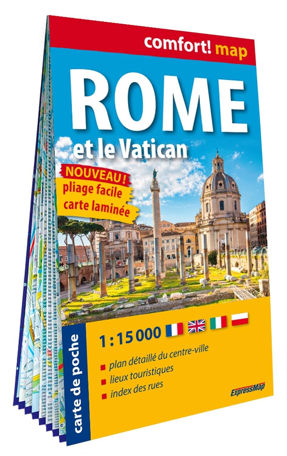 Plan de poche plastifié (mini) - Rome et le Vatican | Express Map plan de ville Express Map 