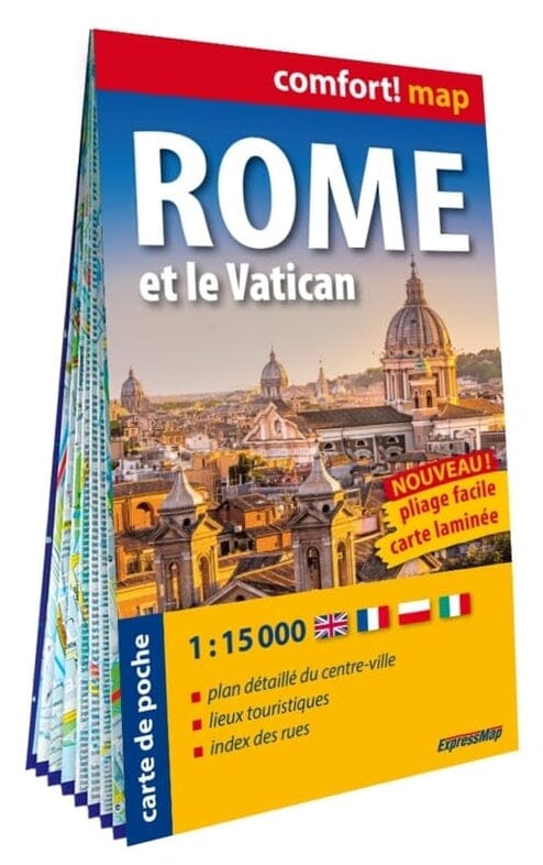 Laminated pocket plan - Rome, Vatican City Mini | Express Map – Cartovia