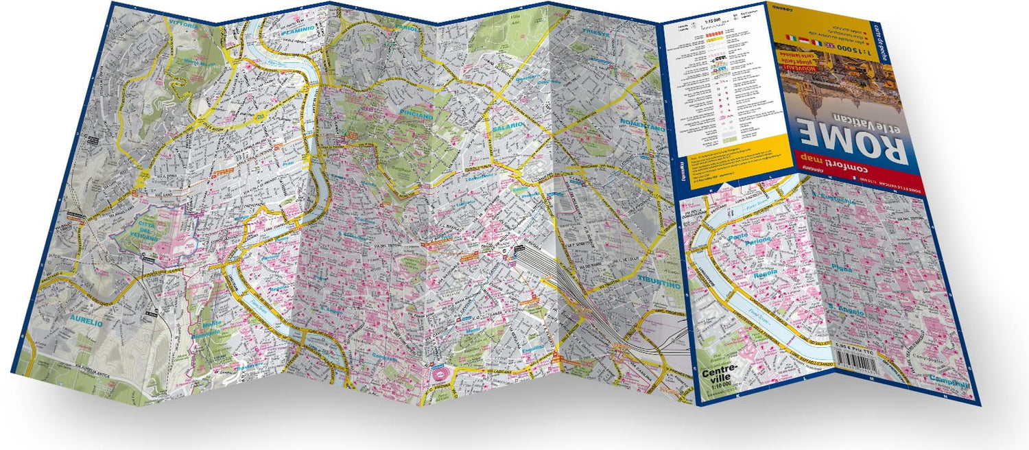Plan de poche plastifié (mini) - Rome, Vatican Ville | Express Map plan de ville Express Map