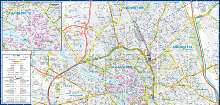 Plan de poche plastifié (mini) - Toulouse | Express Map plan de ville Express Map 