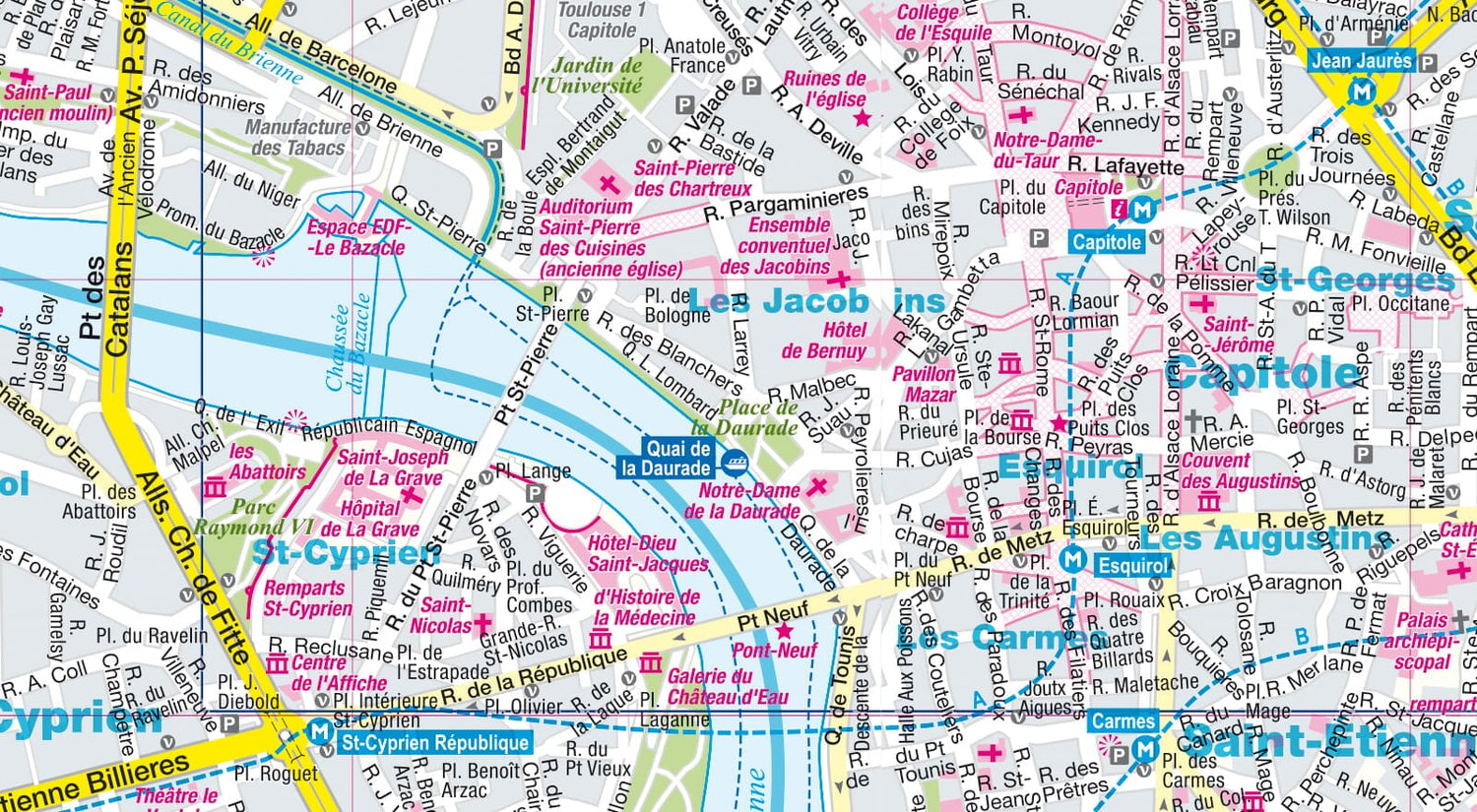 Plan de poche plastifié (mini) - Toulouse | Express Map plan de ville Express Map 