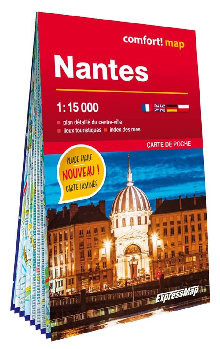 Plan de poche plastifié - Nantes mini | Express Map plan de ville Express Map 