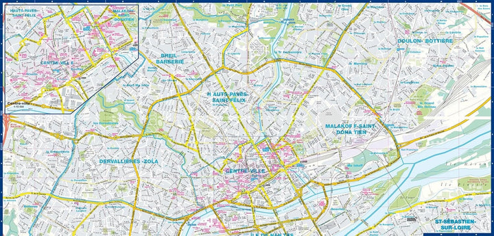 Plan de poche plastifié - Nantes mini | Express Map plan de ville Express Map 