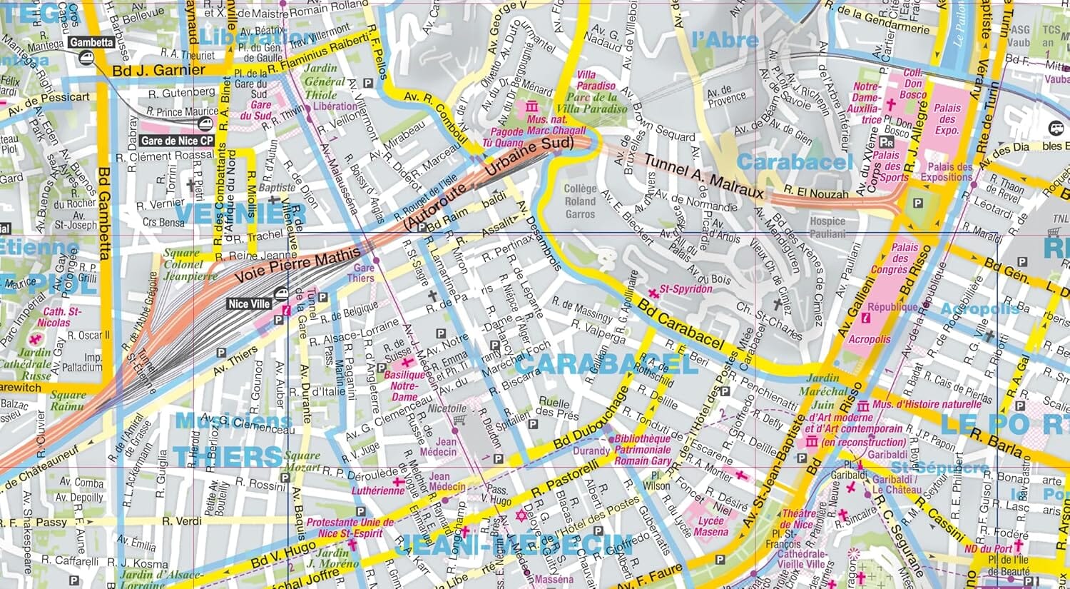 Plan de poche plastifié - Nice | Express Map plan de ville Express Map 