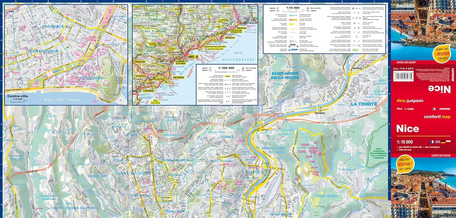 Plan de poche plastifié - Nice | Express Map plan de ville Express Map 
