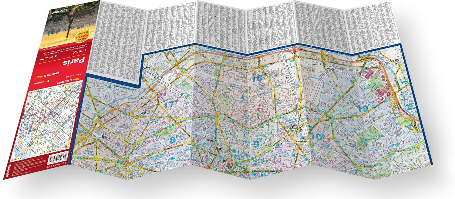 Plan de poche plastifié - Paris mini | Express Map plan de ville Express Map