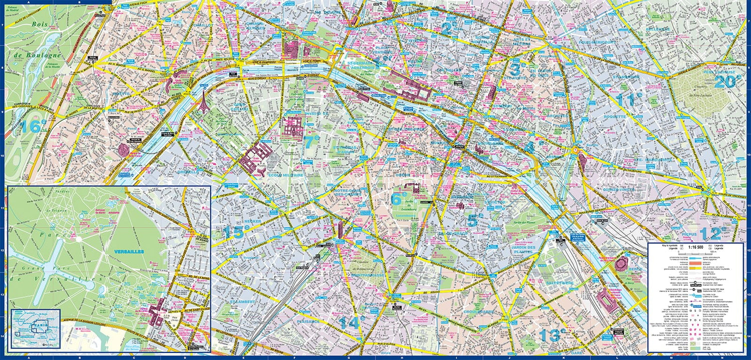 Plan de poche plastifié - Paris mini | Express Map plan de ville Express Map