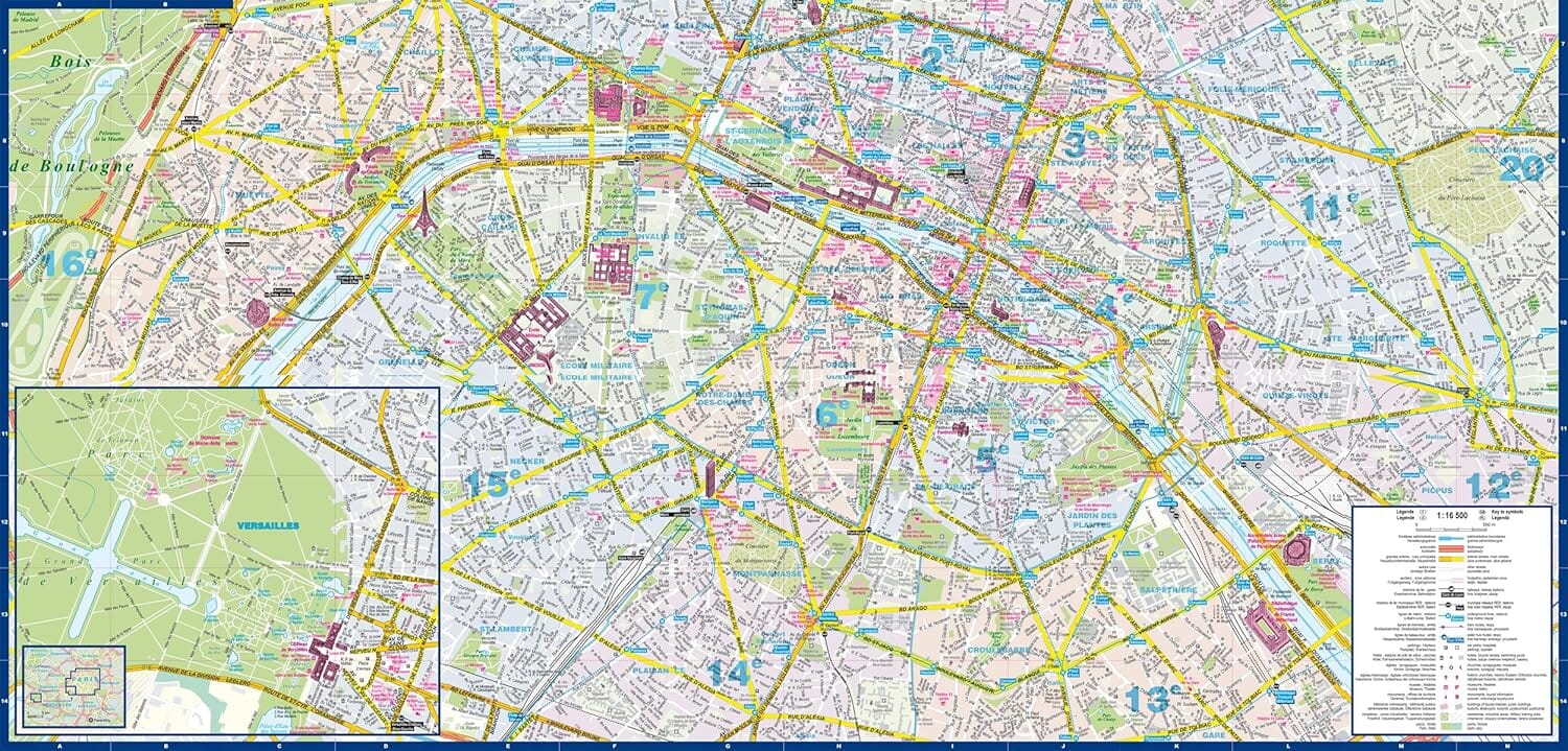 Plan de poche plastifié - Paris mini | Express Map plan de ville Express Map 