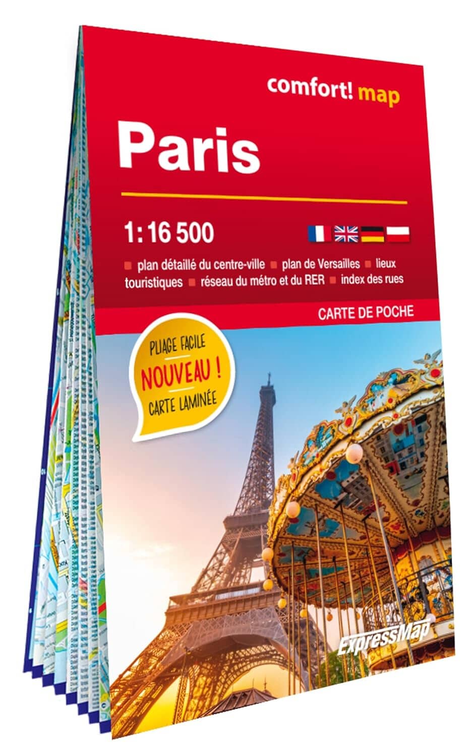Plan de poche plastifié - Paris mini | Express Map plan de ville Express Map 