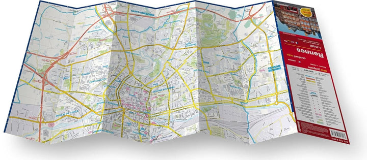 Plan de poche plastifié - Rennes mini | Express Map plan de ville Express Map 