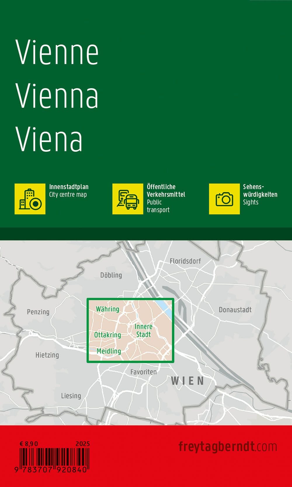 Plan de poche - Vienne (Autriche) | Freytag & Berndt carte pliée Freytag & Berndt 