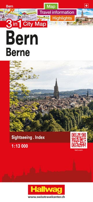 Plan de ville - Berne | Hallwag - 3 in 1 City maps carte pliée Hallwag 