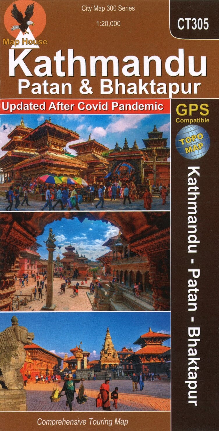 Plan de ville de Katmandou, Népal – Patan et Bhaktapur | Himalayan MapHouse carte de randonnée Himalayan MapHouse 