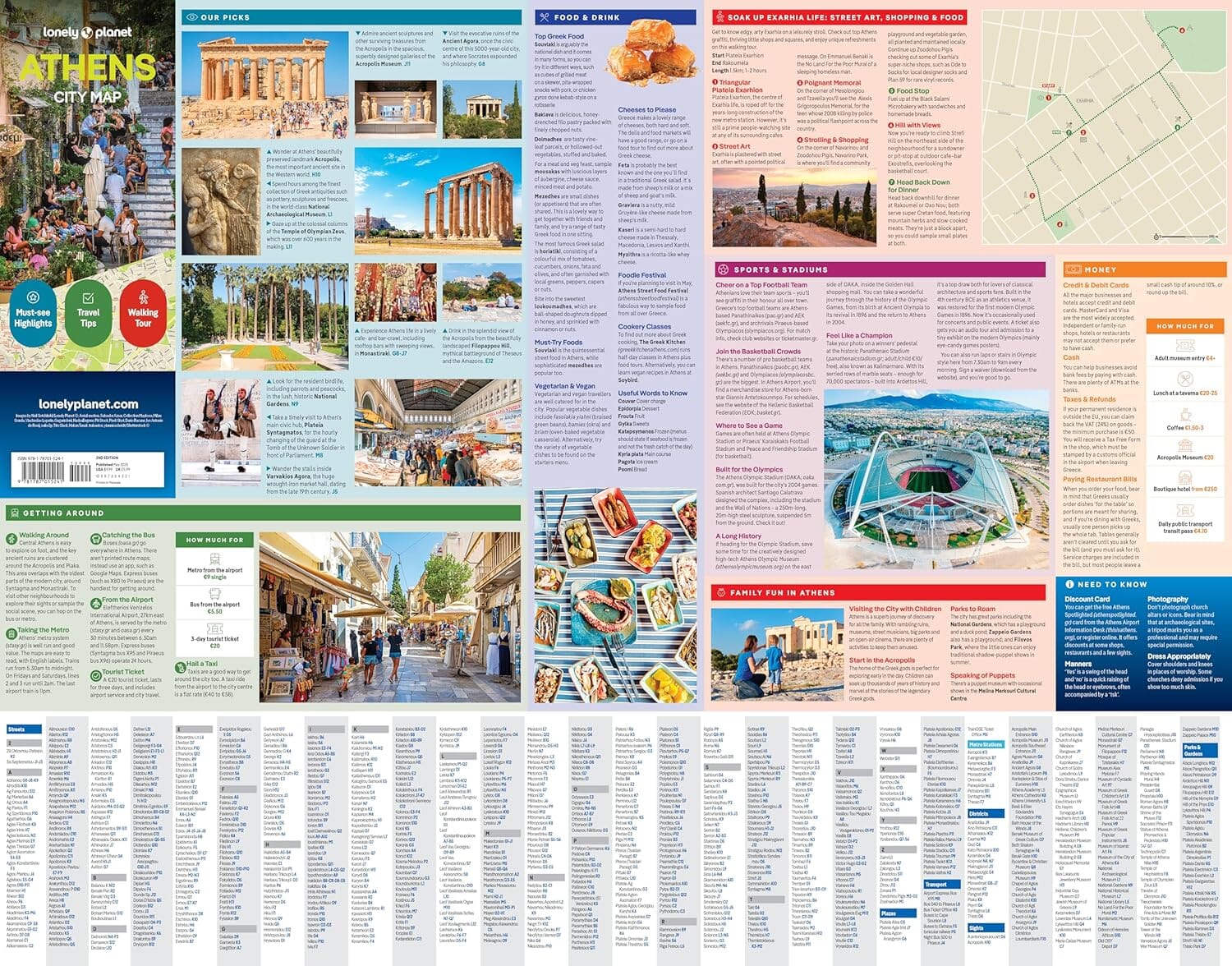 Plan de ville (en anglais) - Athens | Lonely Planet plan de ville Lonely Planet EN