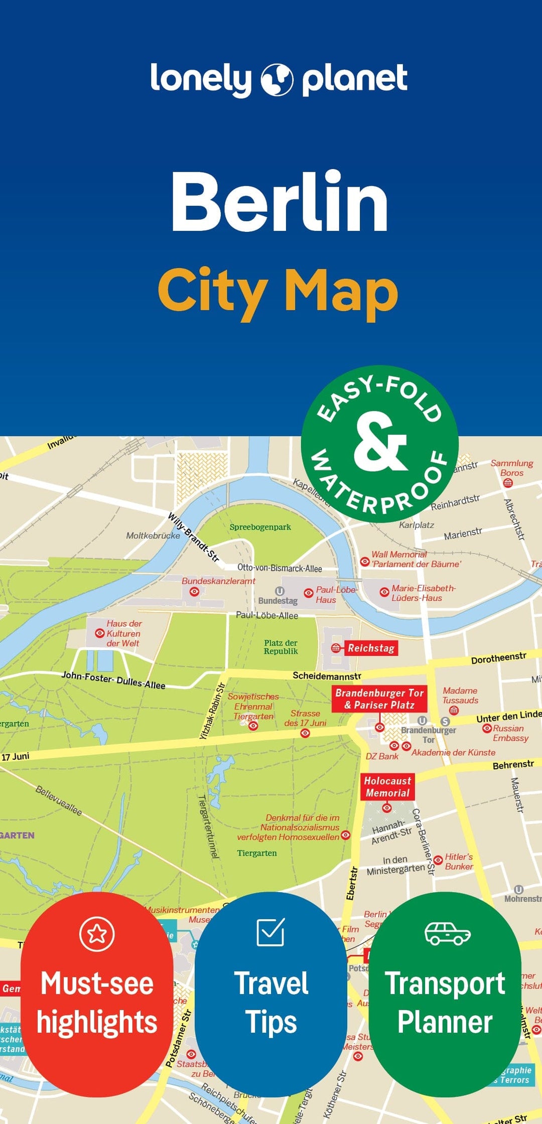 Plan de ville (en anglais) - Berlin | Lonely Planet carte pliée Lonely Planet EN 