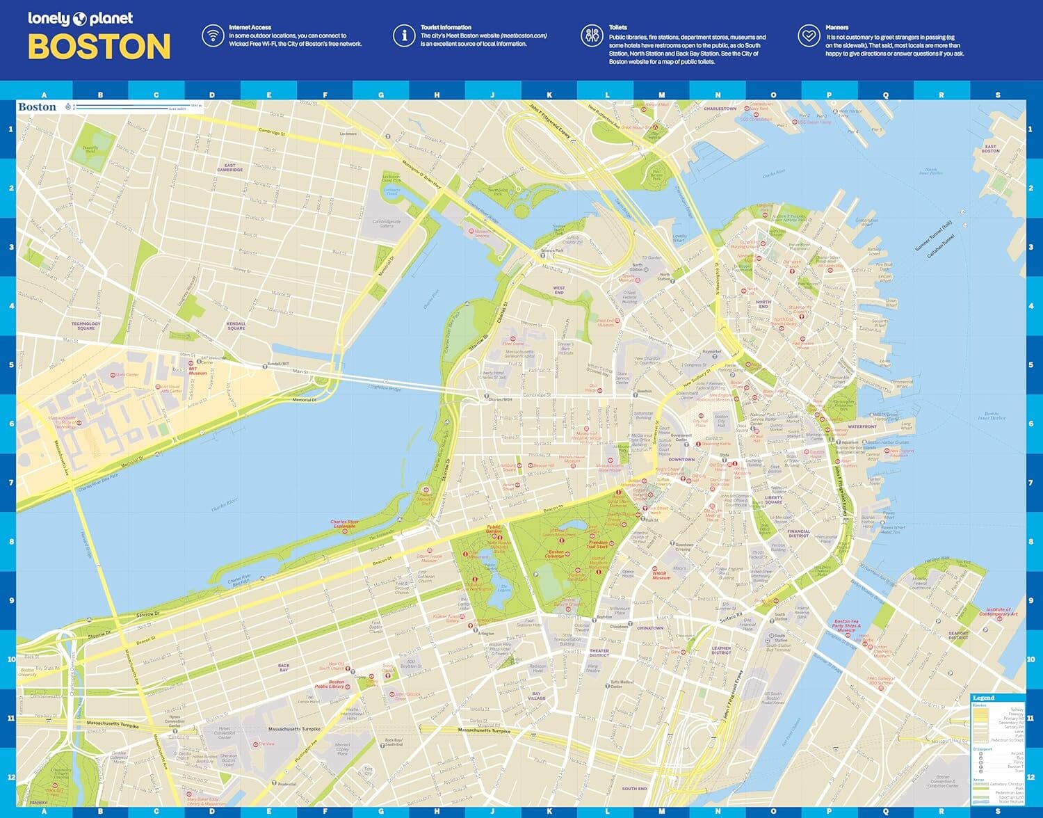 Plan de ville (en anglais) - Boston | Lonely Planet plan de ville Lonely Planet EN