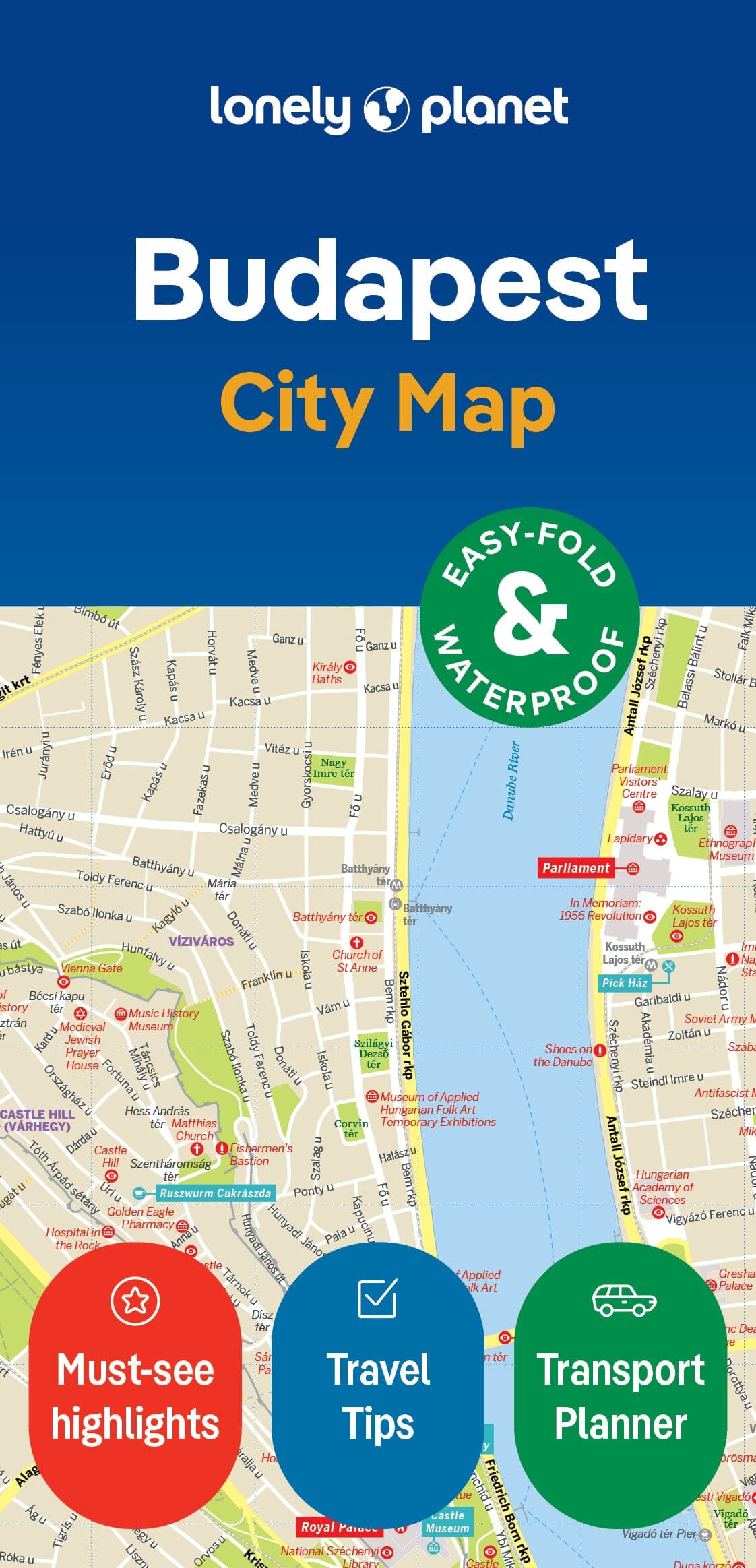 Plan de ville (en anglais) - Budapest | Lonely Planet plan de ville Lonely Planet EN