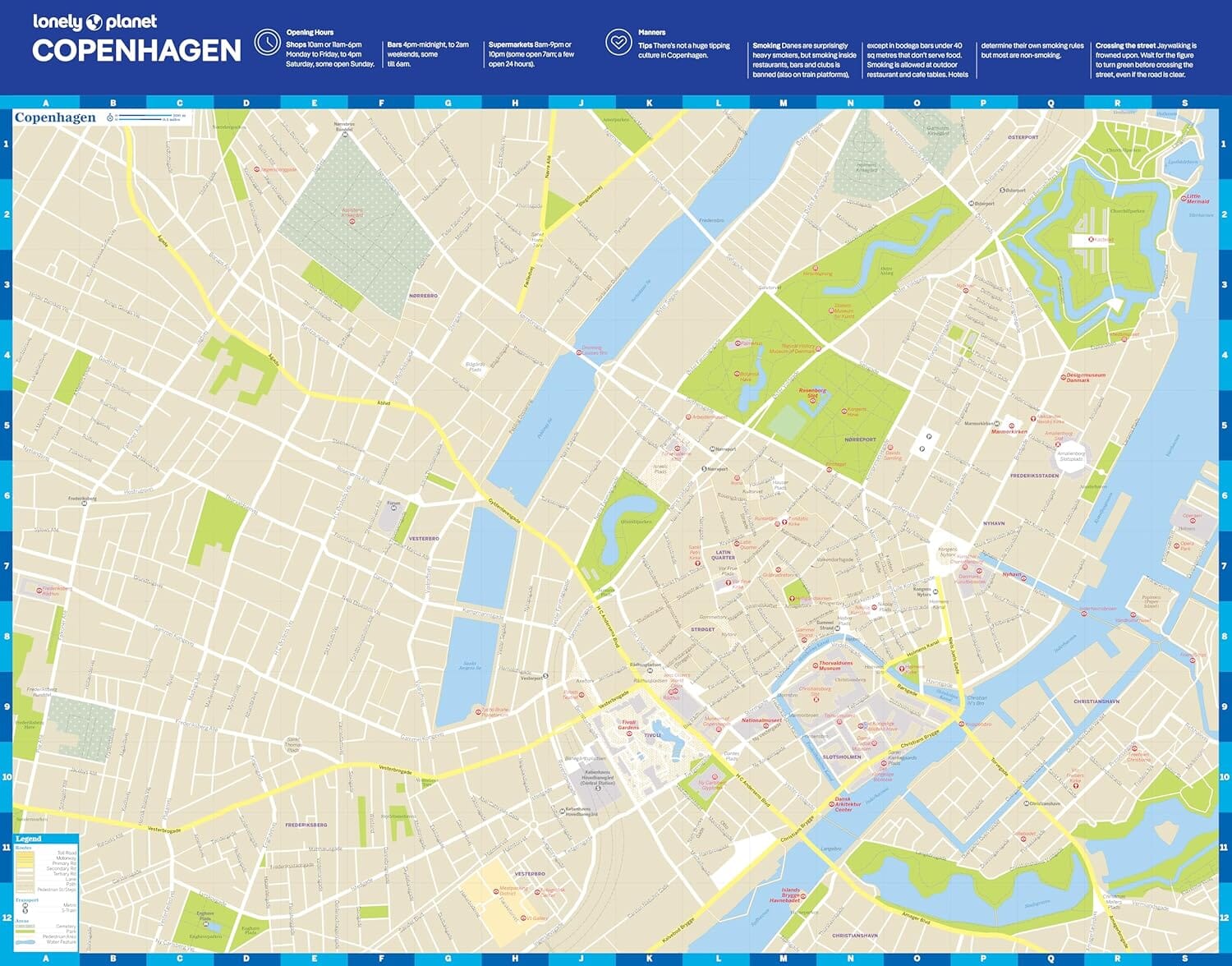 Plan de ville (en anglais) - Copenhagen | Lonely Planet plan de ville Lonely Planet EN 