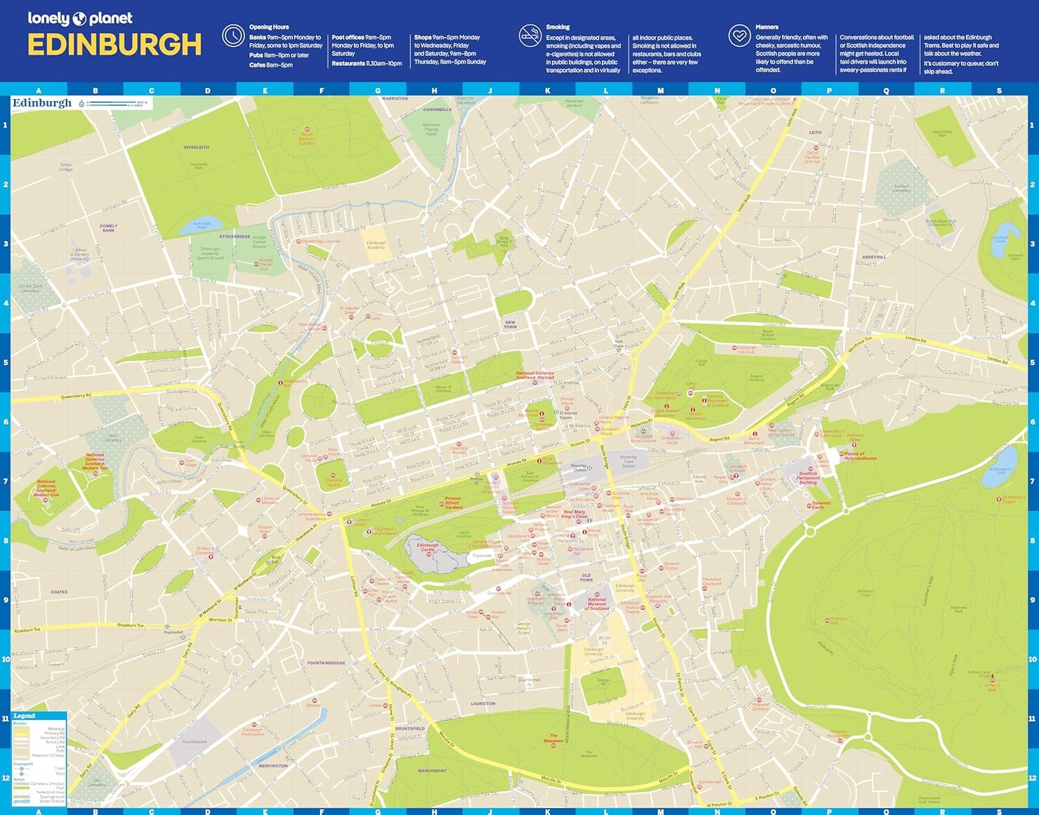 Plan de ville (en anglais) - Edinburgh | Lonely Planet plan de ville Lonely Planet EN