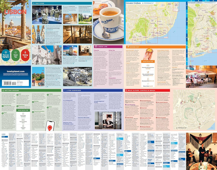 Plan de ville (en anglais) - Lisbon | Lonely Planet carte pliée Lonely Planet EN 