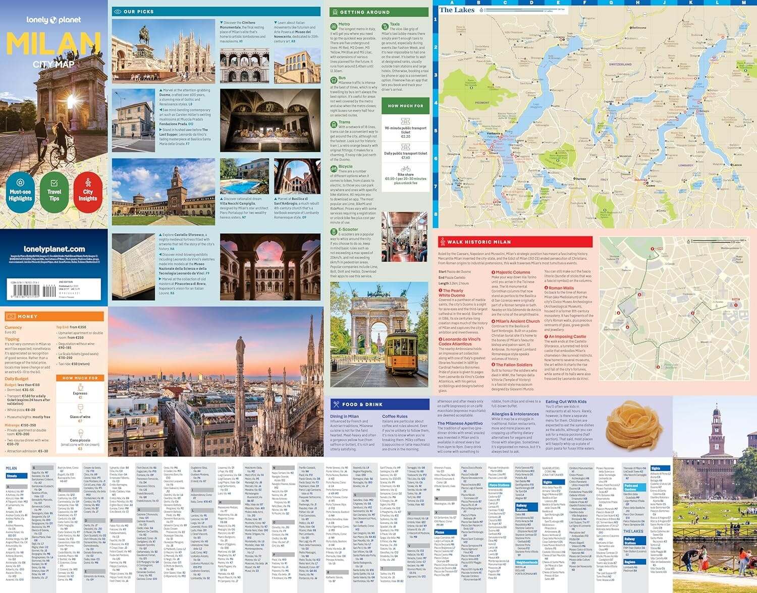 Plan de ville (en anglais) - Milan | Lonely Planet plan de ville Lonely Planet EN