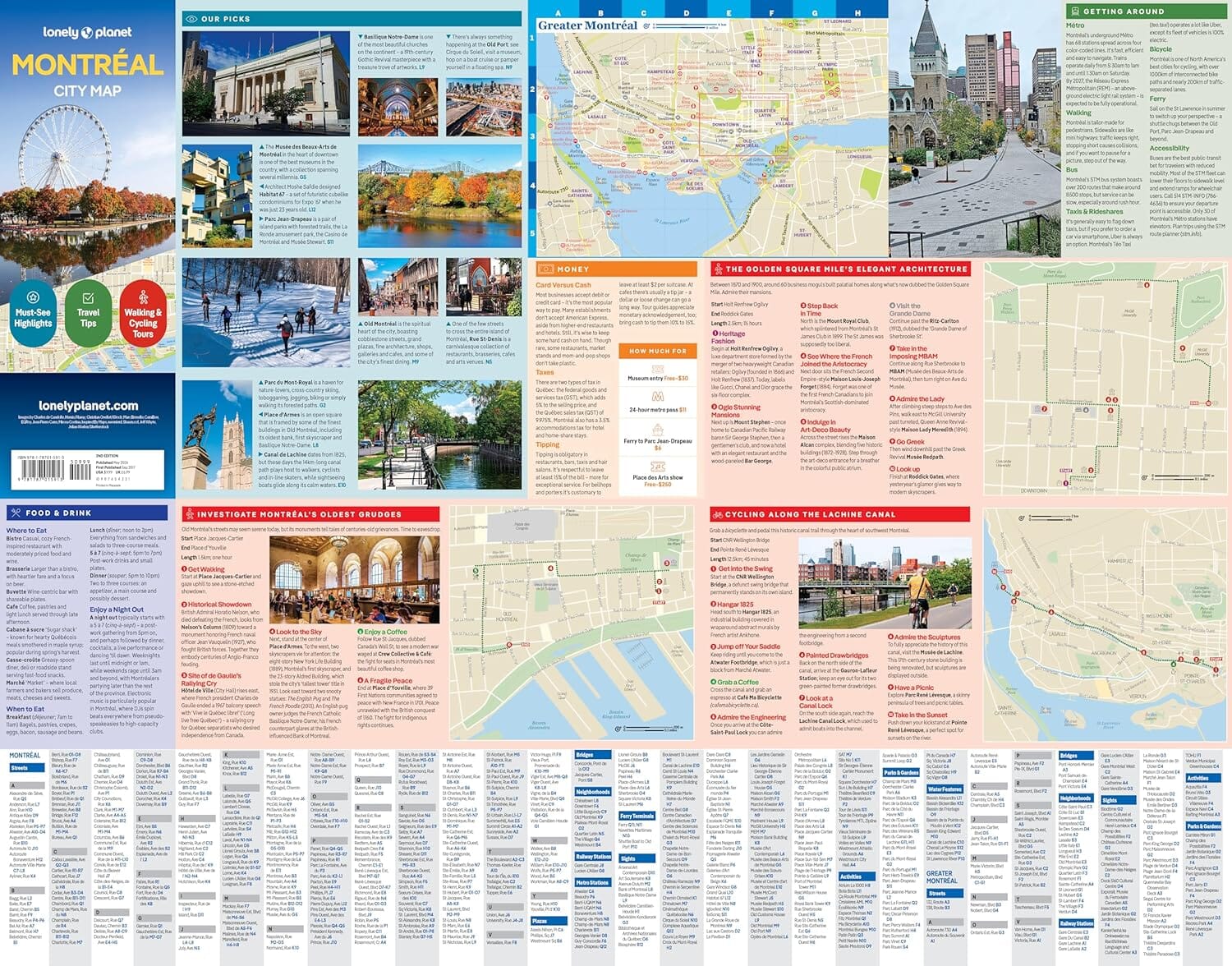 Plan de ville (en anglais) - Montréal | Lonely Planet plan de ville Lonely Planet EN 