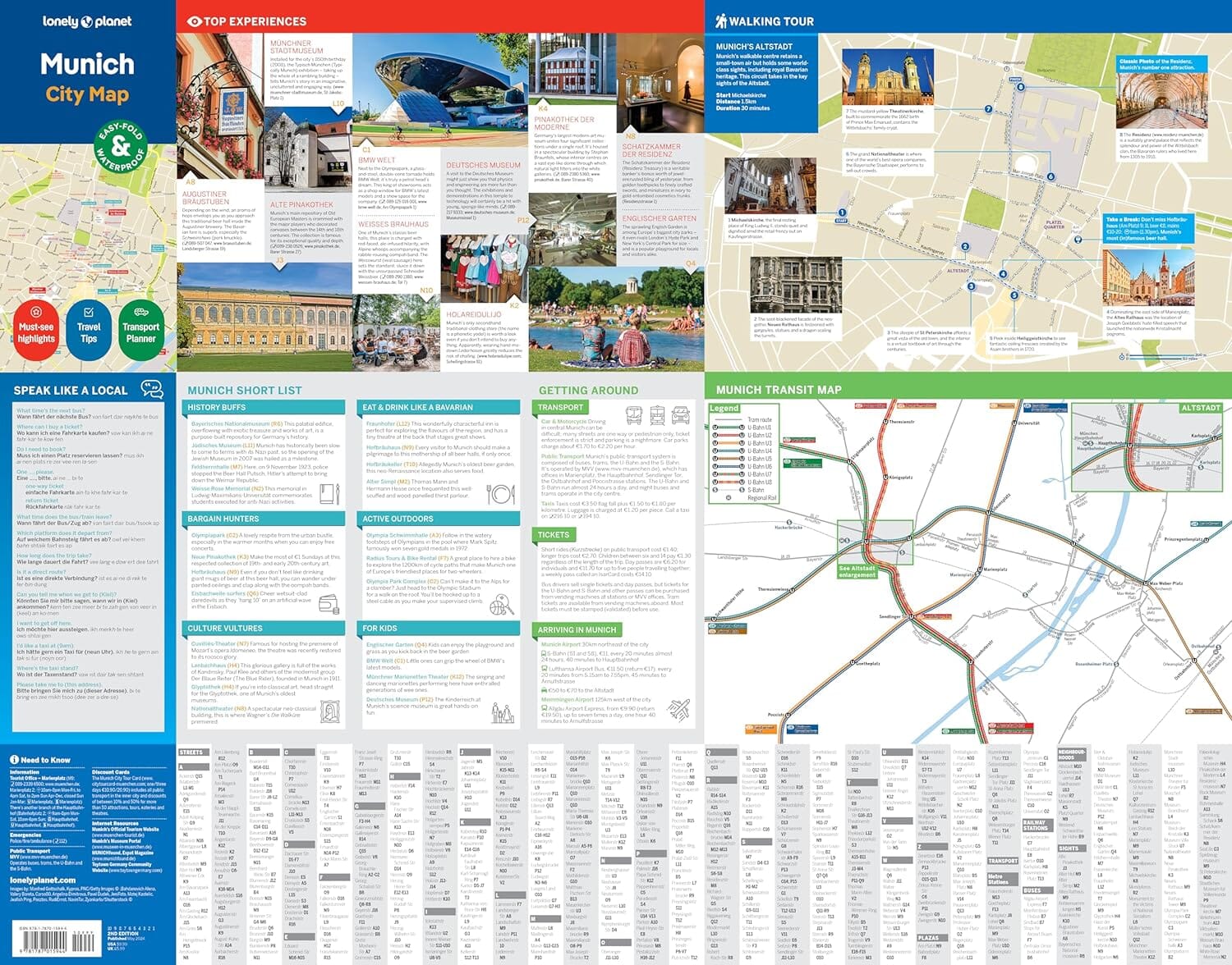 Plan de ville (en anglais) - Munich | Lonely Planet plan de ville Lonely Planet EN