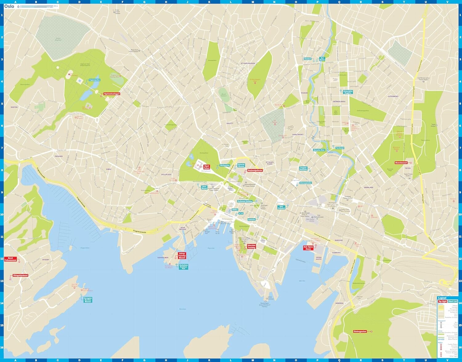 Plan de ville (en anglais) - Oslo | Lonely Planet plan de ville Lonely Planet EN