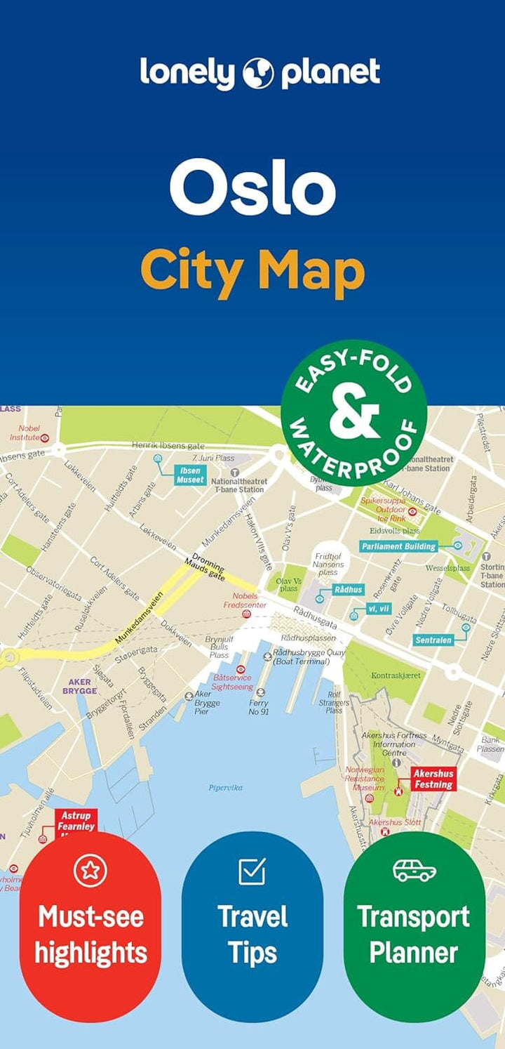 Plan de ville (en anglais) - Oslo | Lonely Planet carte pliée Lonely Planet EN 