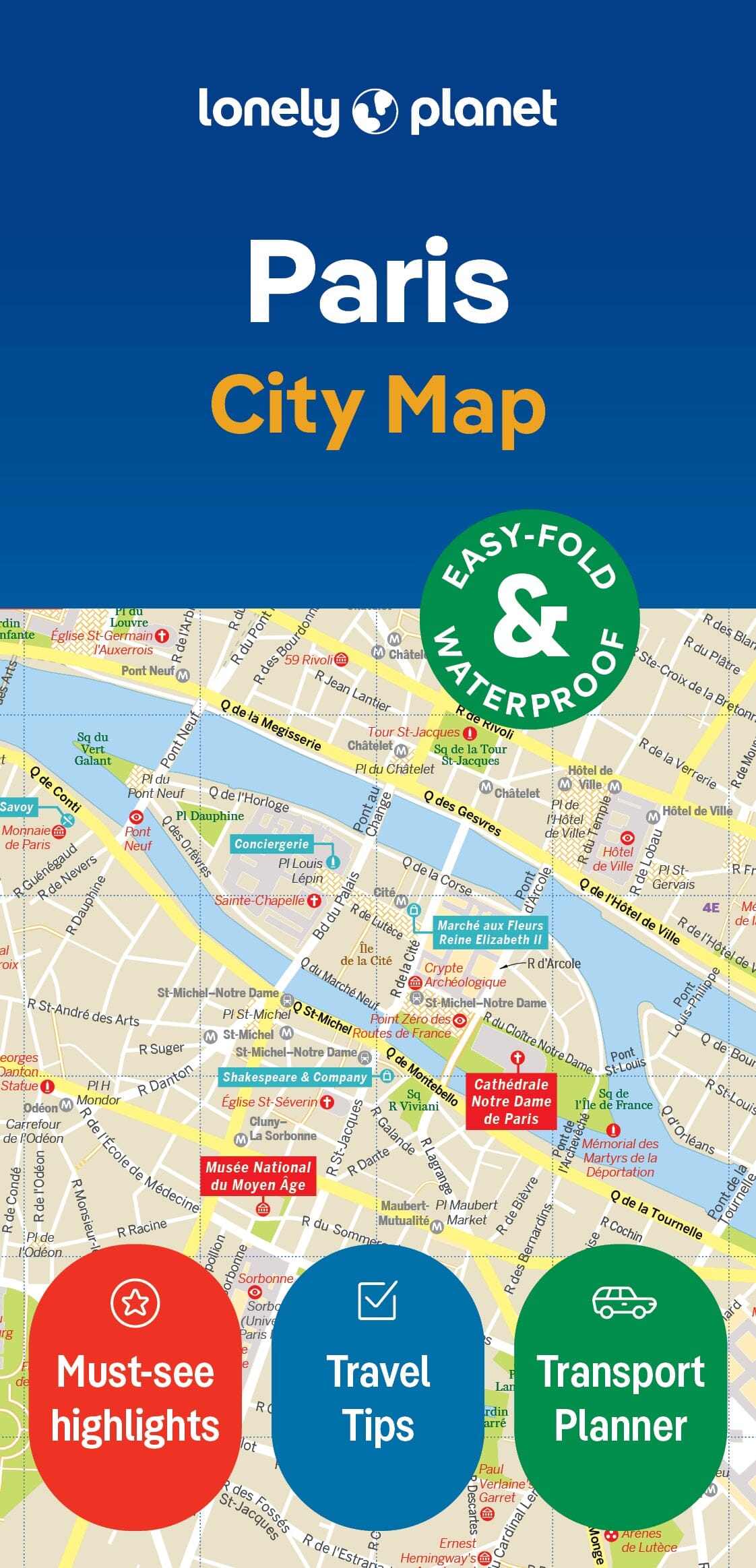 Plan de ville (en anglais) - Paris | Lonely Planet plan de ville Lonely Planet EN