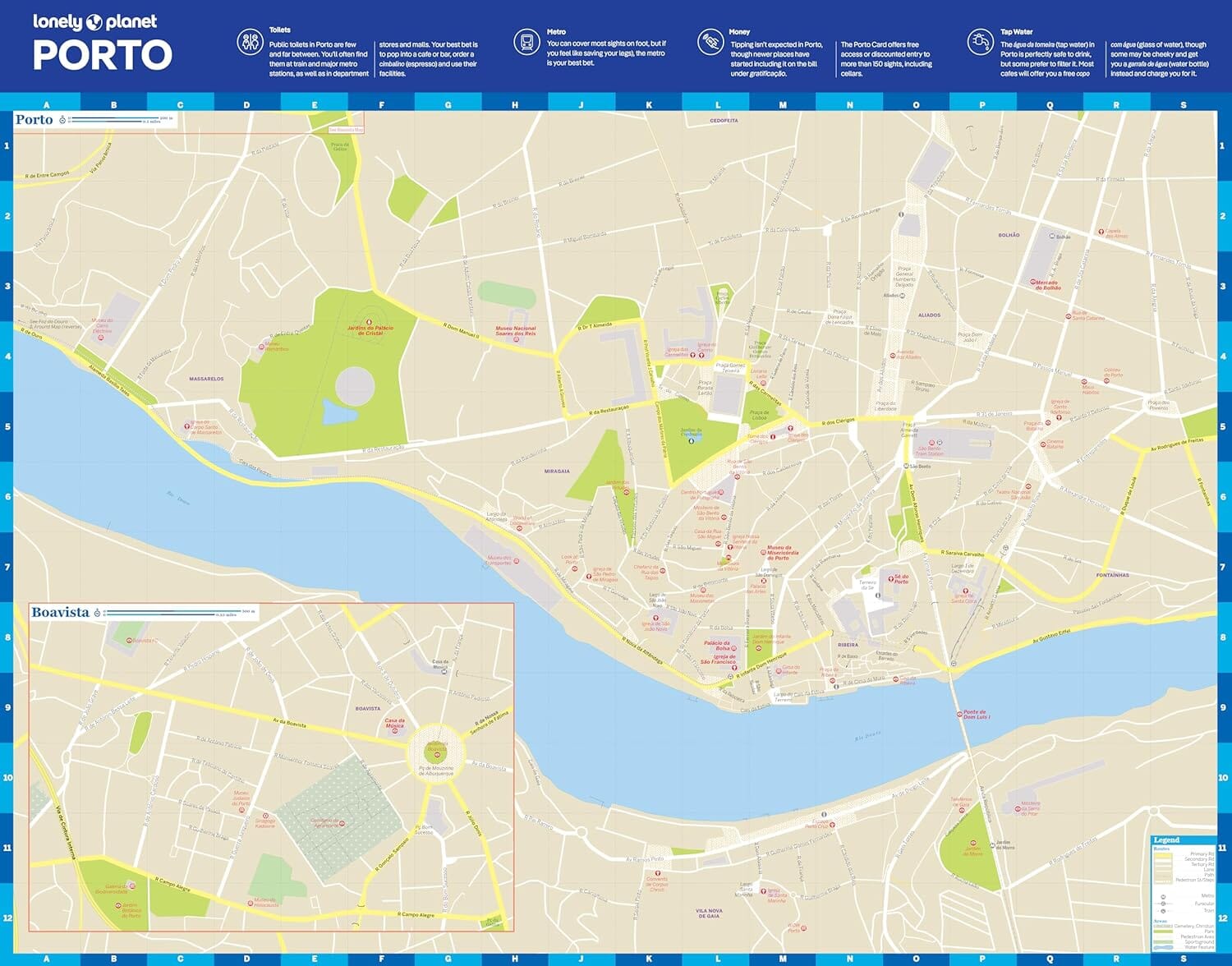 Plan de ville (en anglais) - Porto | Lonely Planet plan de ville Lonely Planet EN