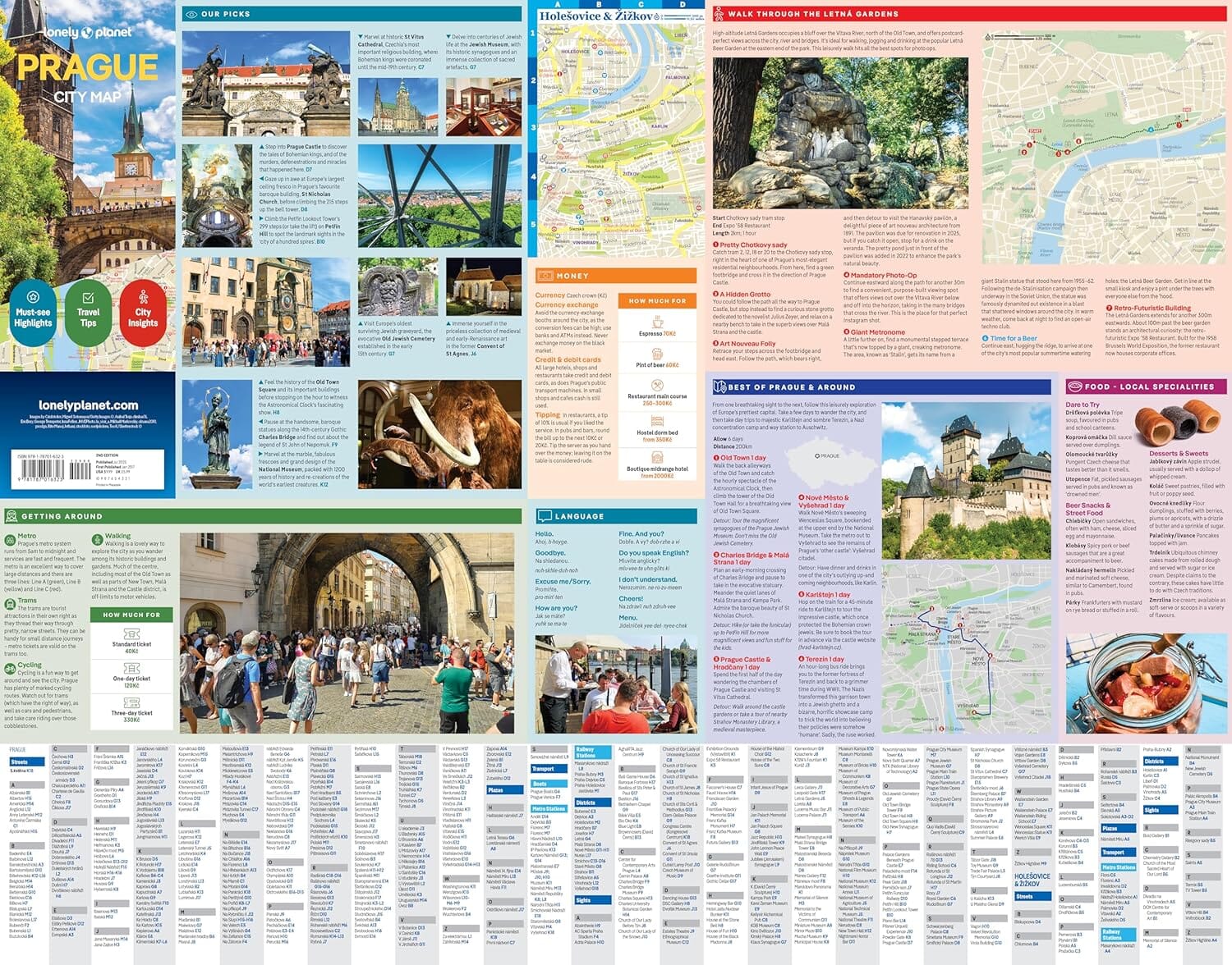 Plan de ville (en anglais) - Prague | Lonely Planet plan de ville Lonely Planet EN 