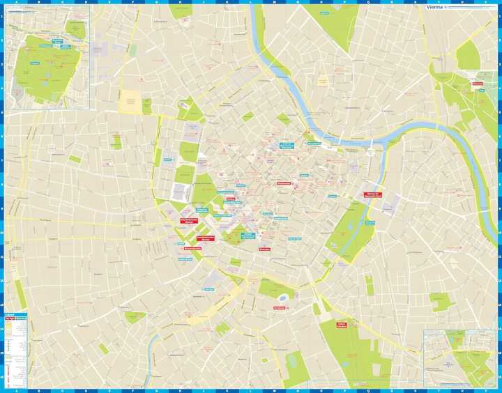 Plan de ville (en anglais) - Vienna (Autriche) | Lonely Planet plan de ville Lonely Planet EN