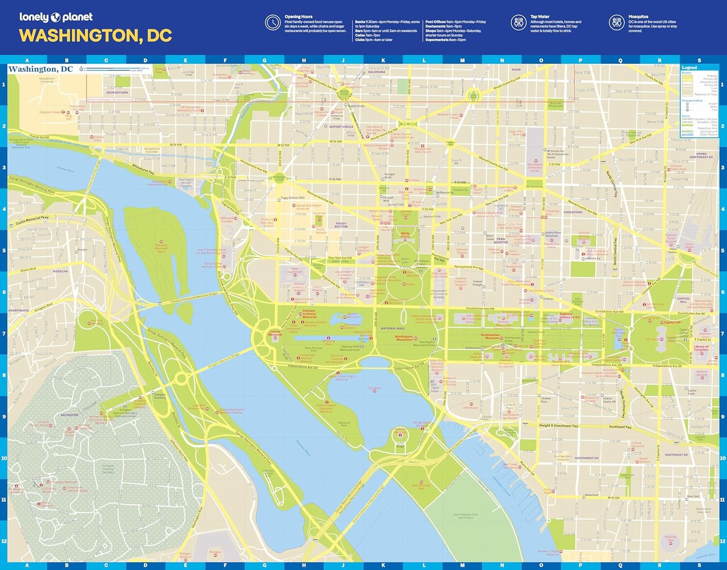 Plan de ville (en anglais) - Washington DC | Lonely Planet plan de ville Lonely Planet EN