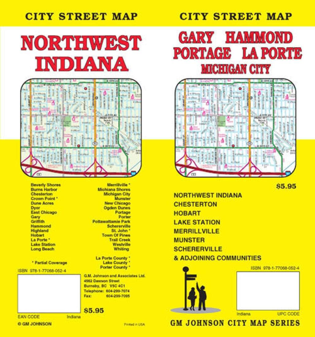 Plan de ville - Gary, Hammond, Portage, La Porte, Michigan City (Indiana) | GM Johnson plan de ville GM Johnson