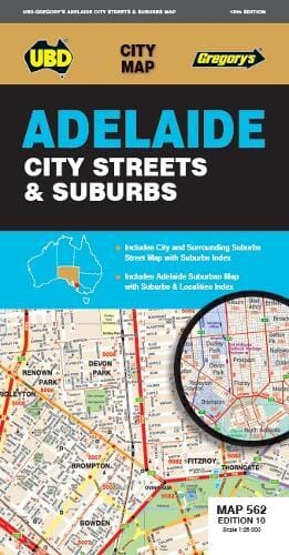 Plan de ville n° 562 - Adelaide City Streets & Suburbs | UBD Gregory's plan de ville UBD Gregory's