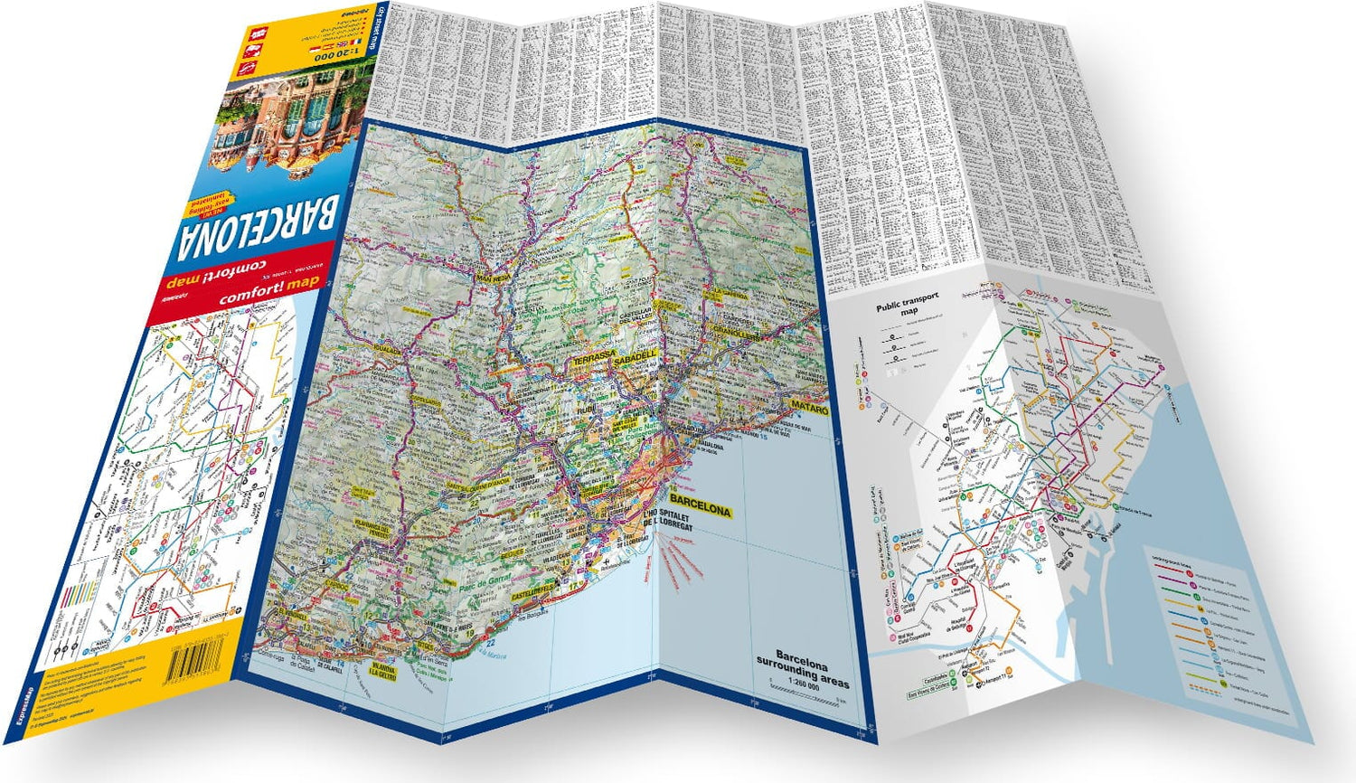Plan de ville plastifié - Barcelone | Express Map plan de ville Express Map