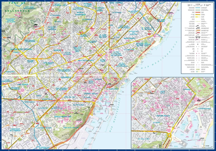 Plan de ville plastifié - Barcelone | Express Map plan de ville Express Map 