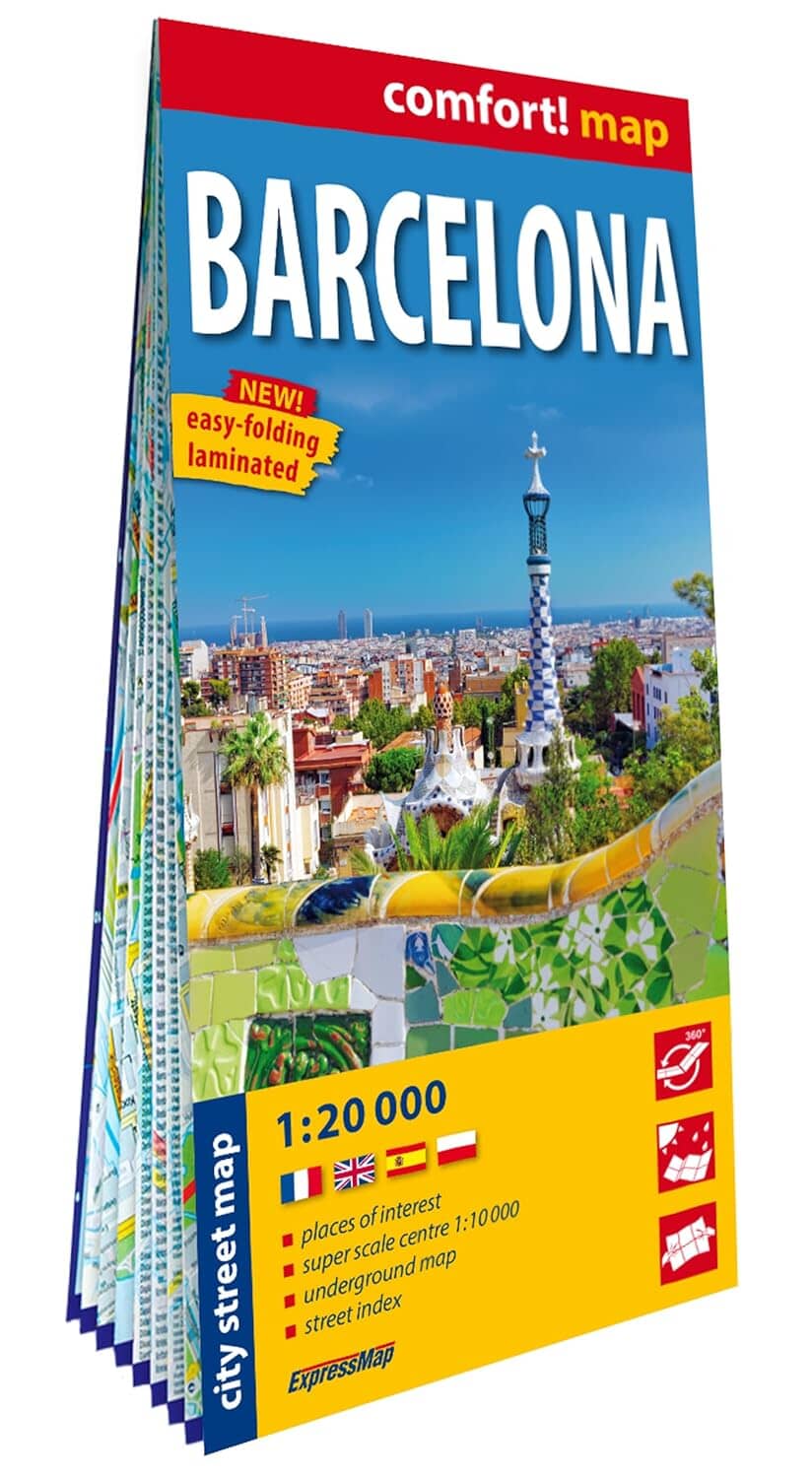 Plan de ville plastifié - Barcelone | Express Map plan de ville Express Map 