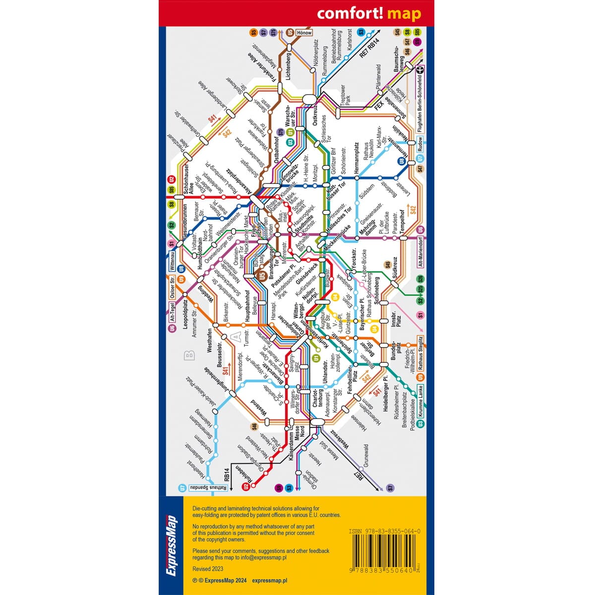Plan de ville plastifié - Berlin | Express Map plan de ville Express Map