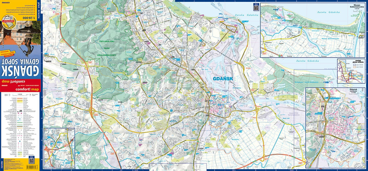 Plan de ville plastifié - Gdansk, Gdynia, Sopot | Express Map plan de ville Express Map 