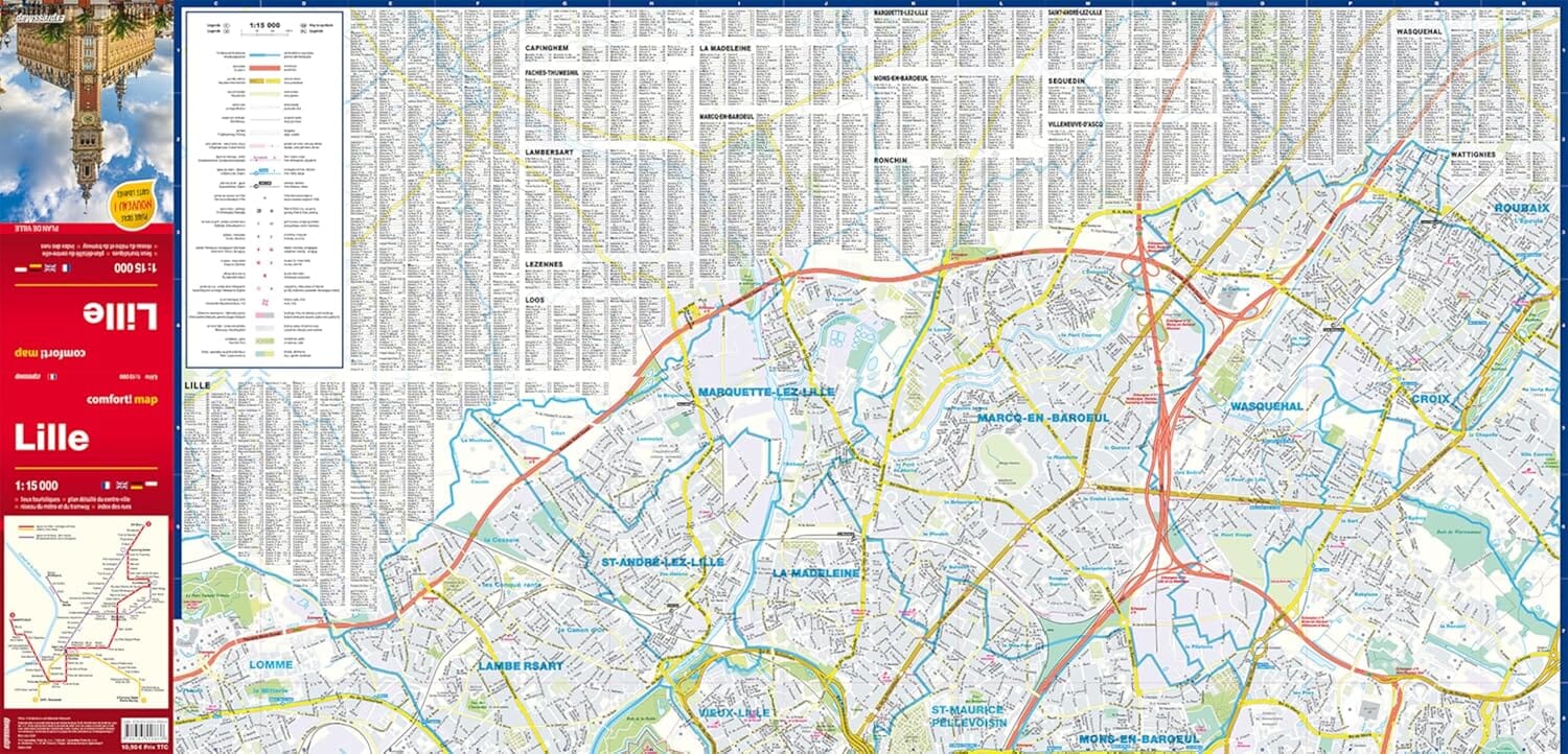 Plan de ville plastifié - Lille | Express Map plan de ville Express Map 
