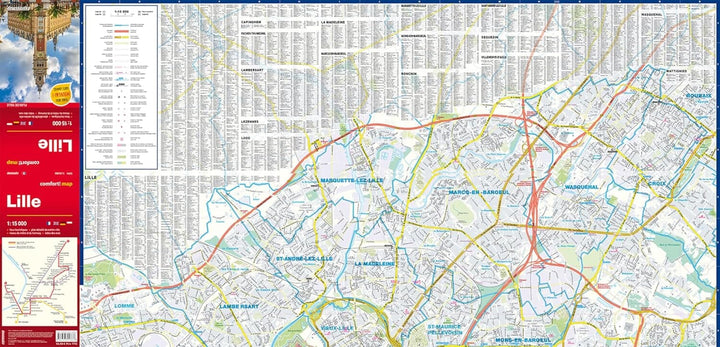 Plan de ville plastifié - Lille | Express Map plan de ville Express Map 
